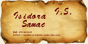 Isidora Samac vizit kartica